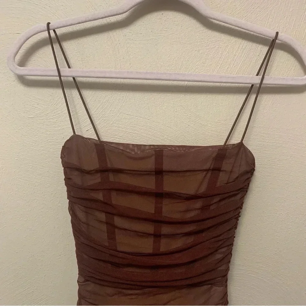 Nookie Mecca Mini Dress in Chocolate Size Small